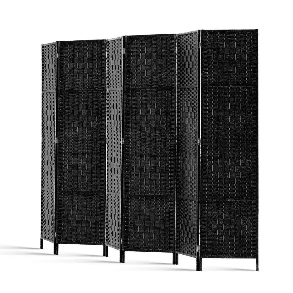 6 Panel Room Divider - Black