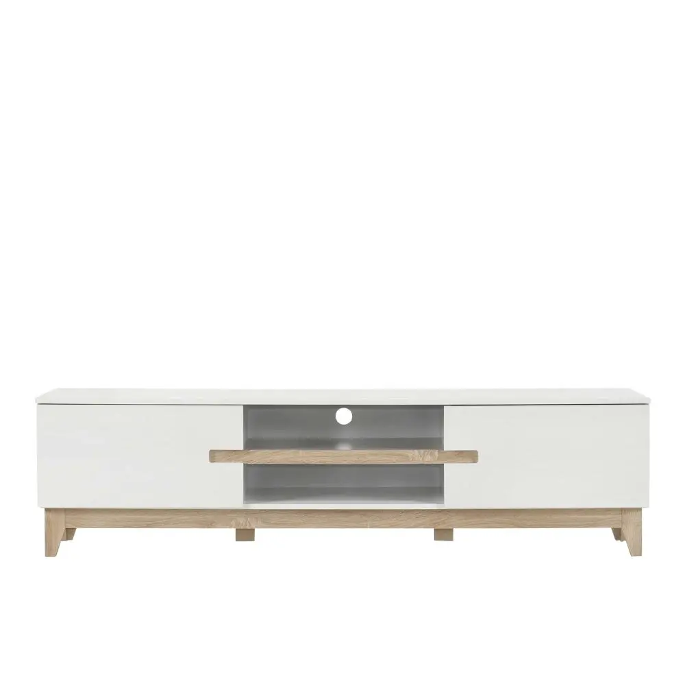 Design Square Moses TV Stand Entertainment Unit W/ 2-Doors 180cm - White/Oak