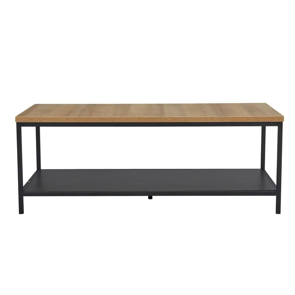 Design Square Open Shelf Rectangular Coffee Table - Oak