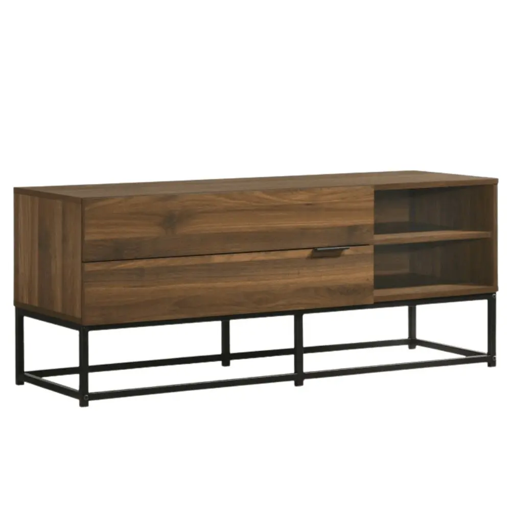 Design Square Allison Lowline Entertainment Unit TV Stand W/ 2-Drawers 120cm - Walnut