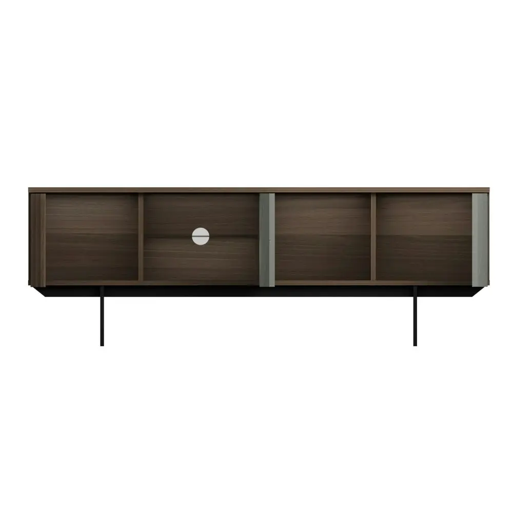 Maestro Furniture Mia TV Stand Cabinet Entertainment Unit - Walnut & Grey