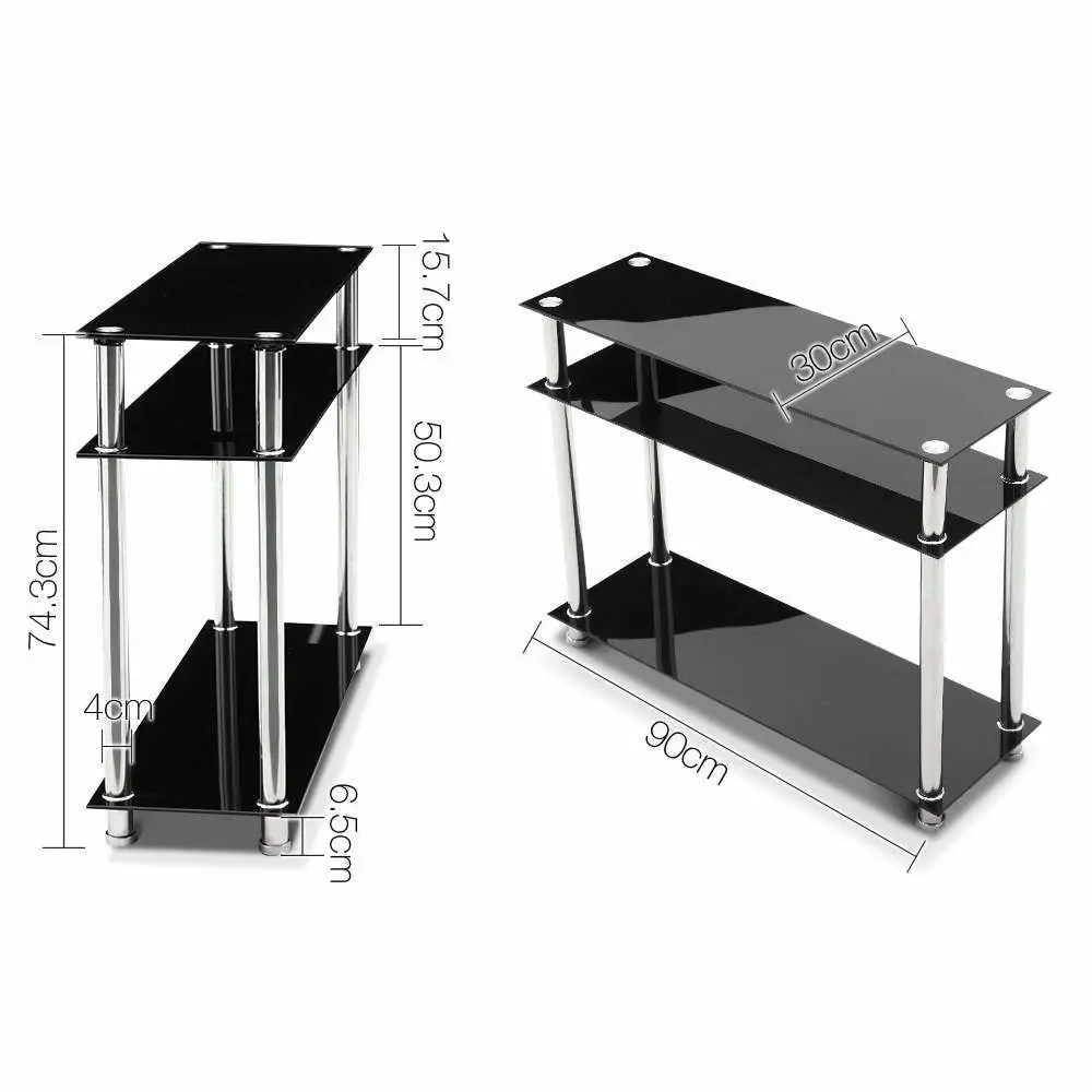 Entry Hall Console Table - Black & Silver