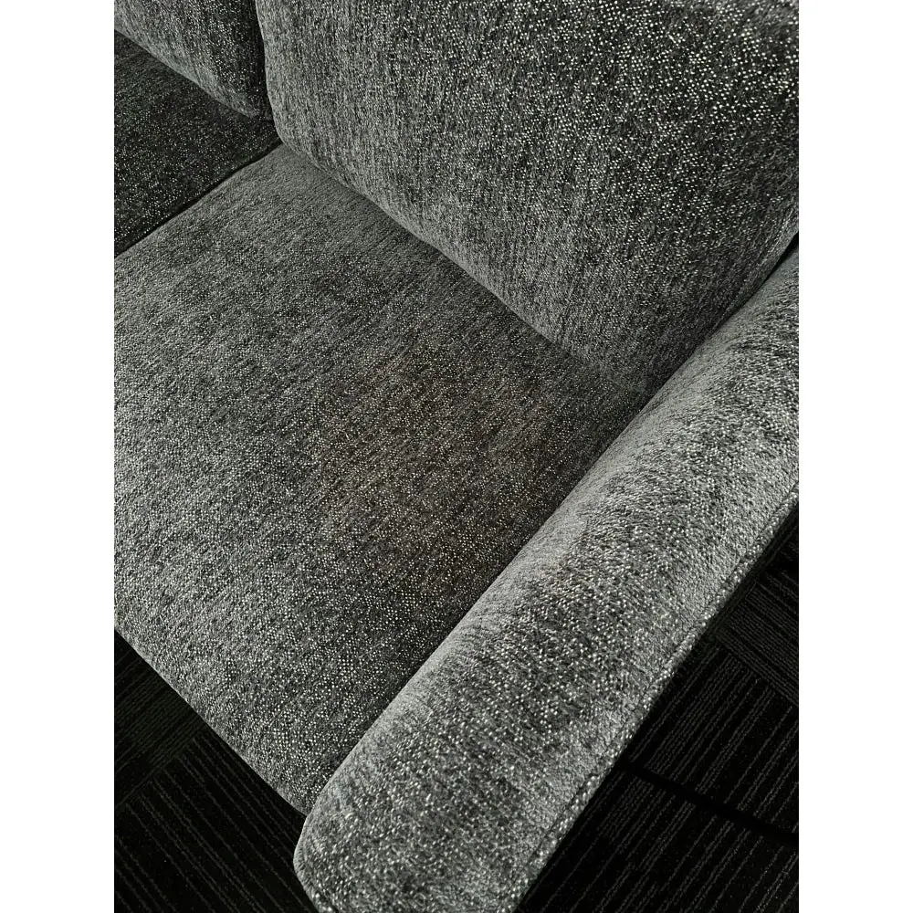 HomeStar Starck Fabric 3-Seater Sofa Solid Timber Legs - Grey