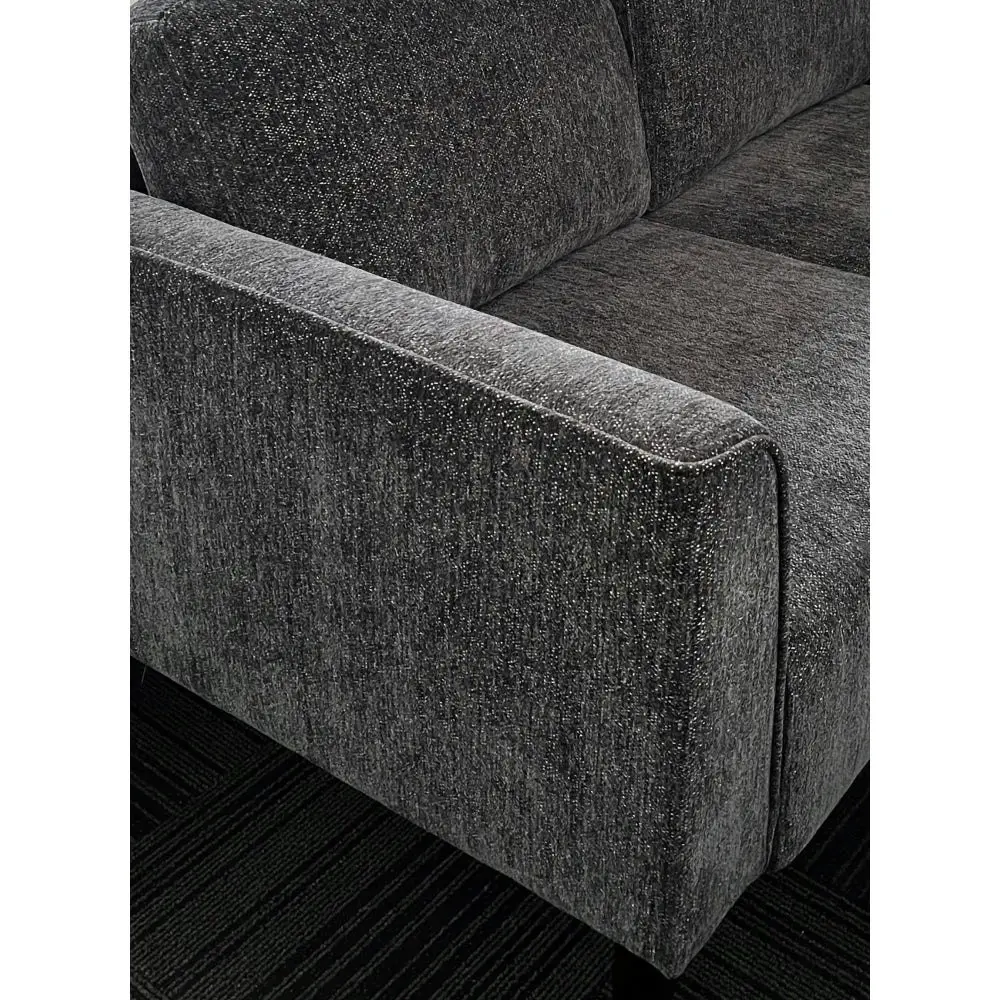 HomeStar Starck Fabric 3-Seater Sofa Solid Timber Legs - Grey