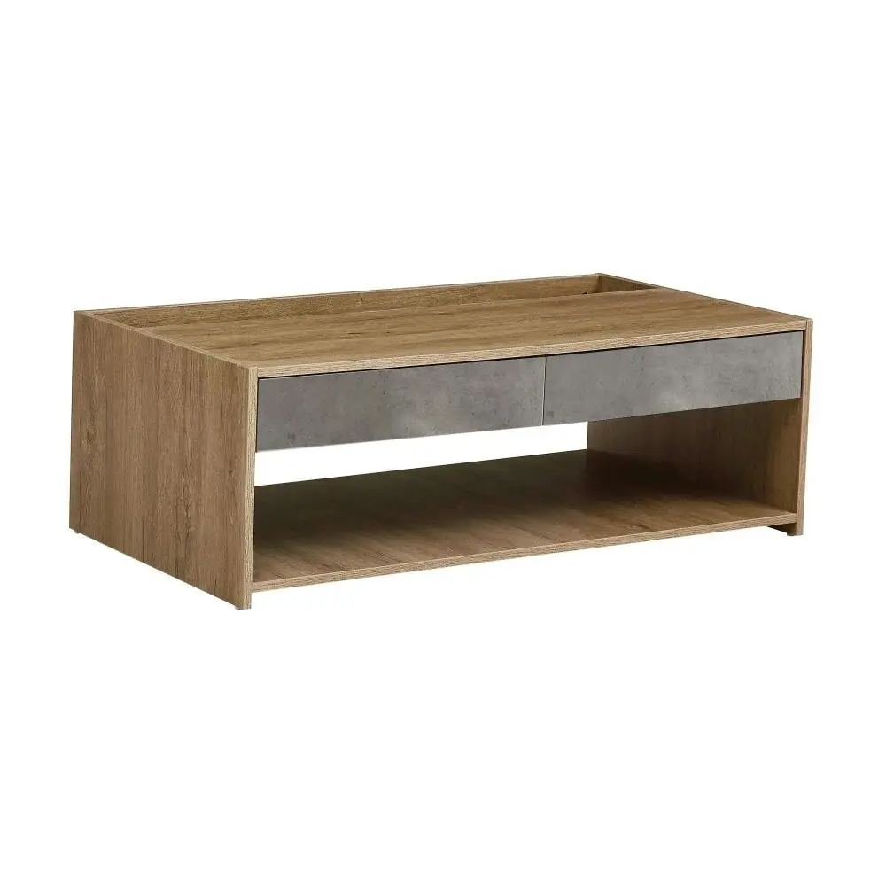 HomeStar Van Goh Industrial Coffee Table - Natural / Cement Grey