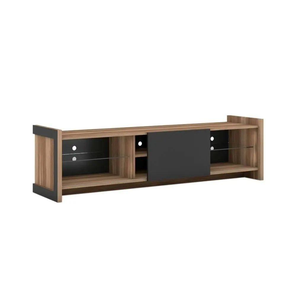 Laura Modern Scandinavian Lowline TV Stand Entertainment Unit 165cm - Walnut