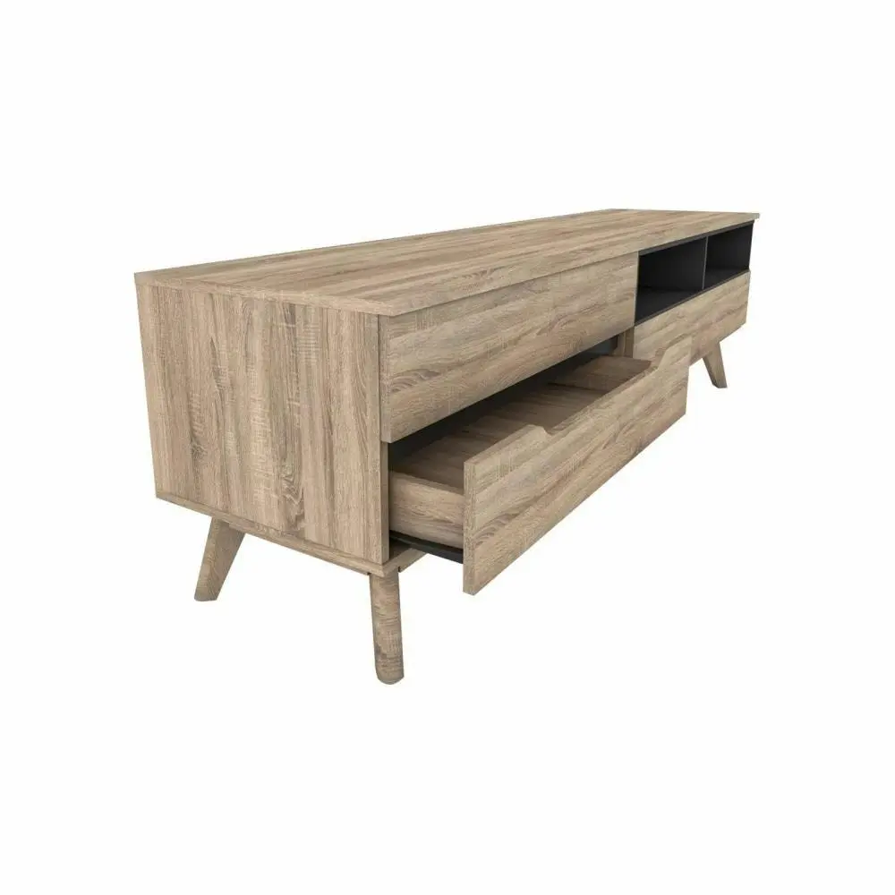 Chase Scandinavian TV Stand Cabinet Entertainment Unit 1.8m - Oak