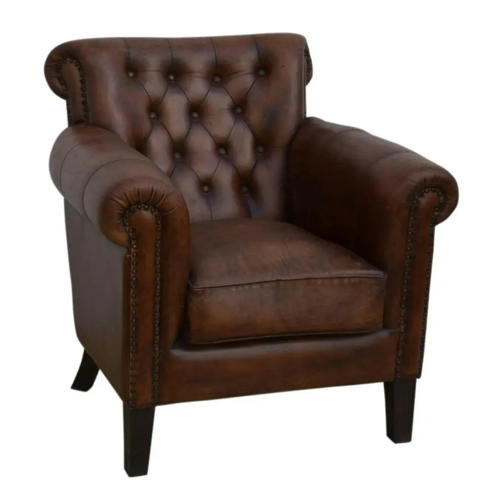 Carson Leather ArmChair Relaxing Accent Chair