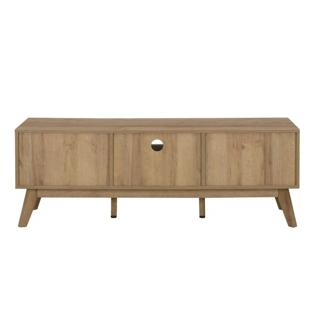 Design Square Eliana Modern Scandinavian Entertainement Unit TV Stand 150cm - Oak/White