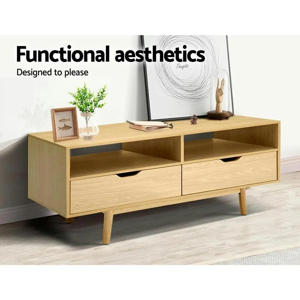 TV Cabinet Entertainment Unit Stand Wooden Storage 120cm Scandinavian