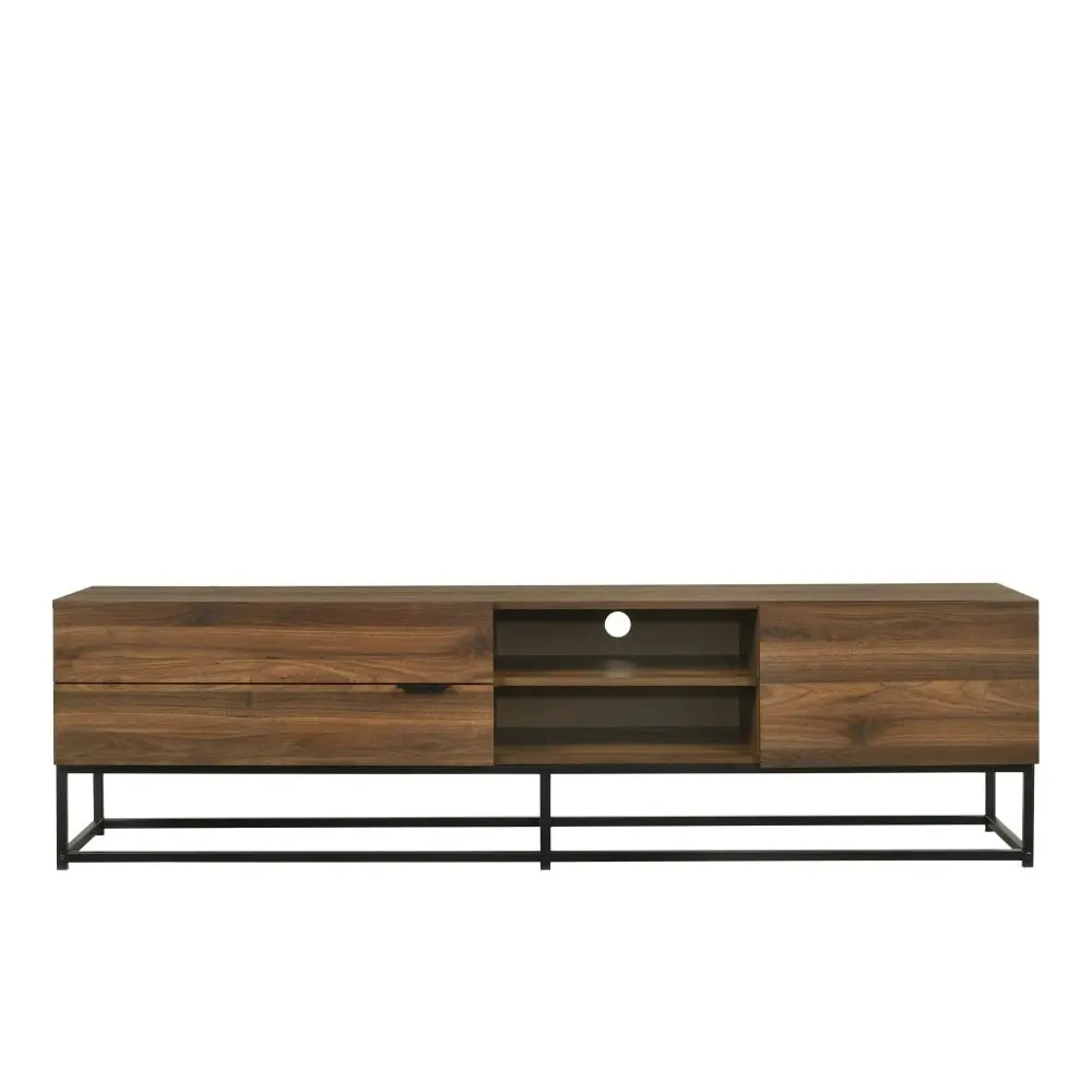 Design Square Lucia TV Stand Entertainment Unit W/ 1-Door 2-Drawers 180cm - Walnut