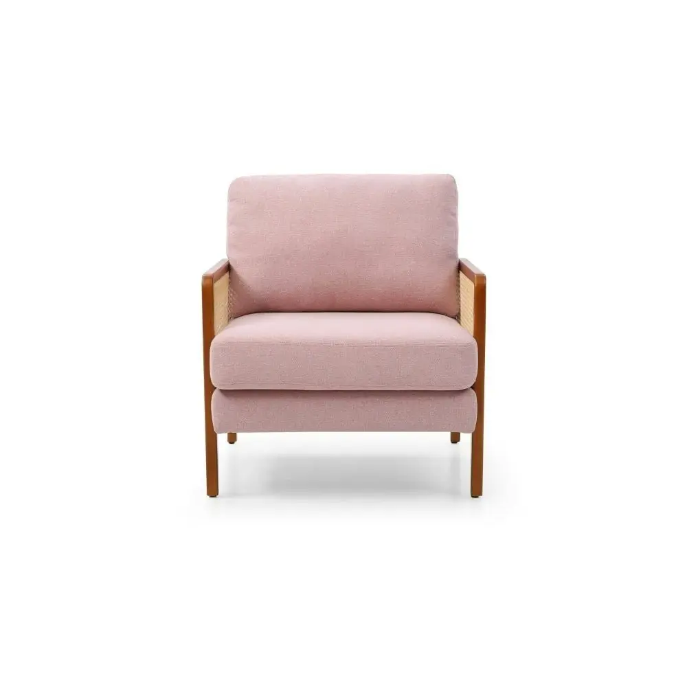 Design Square Modern Designer Scandinavian Accent Lounge Arm Chair - Pink