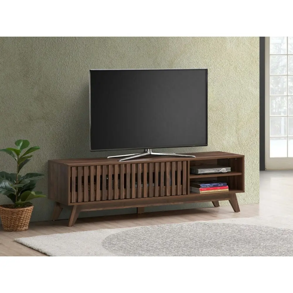 Design Square Mark Wooden TV Stand Entertainment Unit W/ 2-Doors 160cm - Walnut