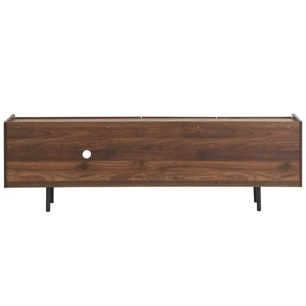 Design Square Lazlo Modern Scandinavian TV Stand Entertainment Unit - Walnut