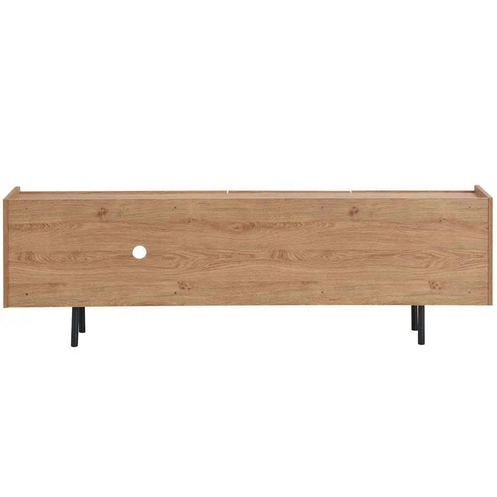 Design Square Lazlo Modern Scandinavian TV Stand Entertainment Unit - Oak