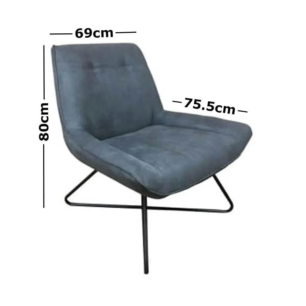 6IXTY Swing Modern Scandinavian Accent Lounge Chair - Charcoal