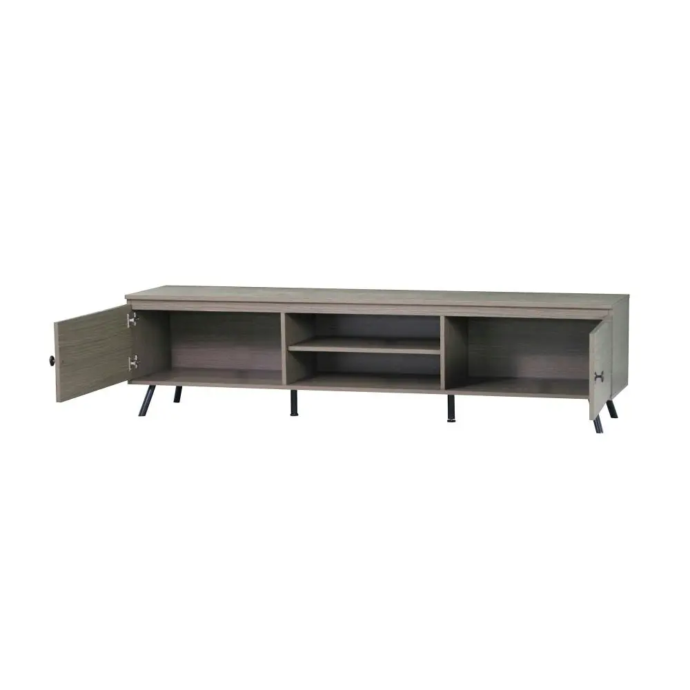 Maestro Furniture Day Modern Lowline TV Stand Entertainment Unit 1.8m Storage Cabinet - Walnut