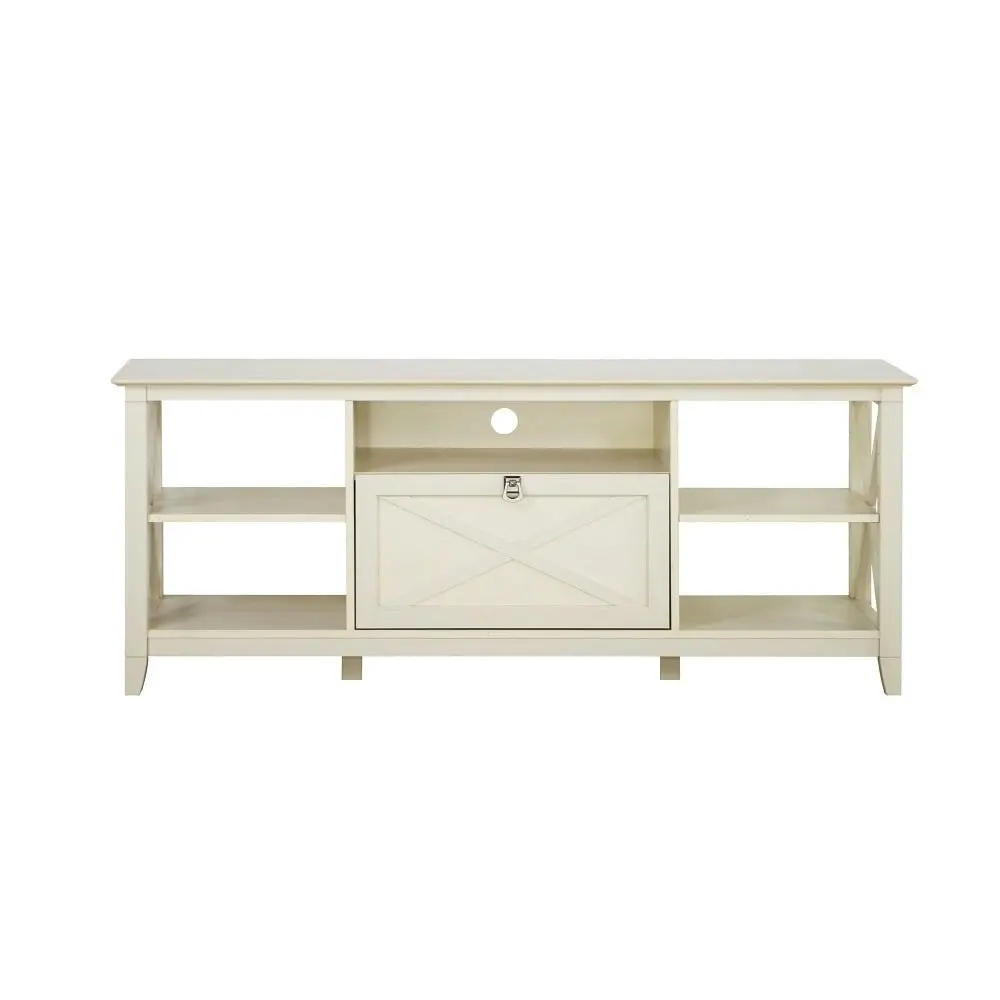 Maestro Furniture Lorrel Modern TV Stand Entertainment Unit Storage Cabinet - Antique White