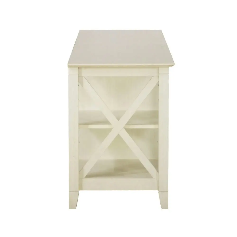 Maestro Furniture Lorrel Modern TV Stand Entertainment Unit Storage Cabinet - Antique White