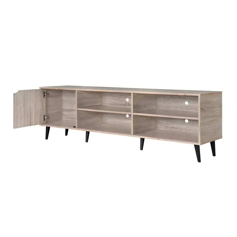 Nusa Lowline Industrial Wooden Entertainment Unit TV Stand 181cm - Oak