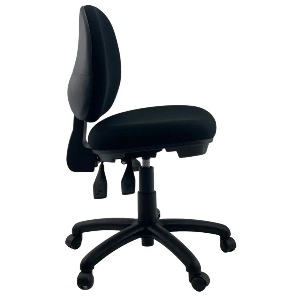 UNIX CITY Medium Back AFRDI Office Task Computer Chair - Black