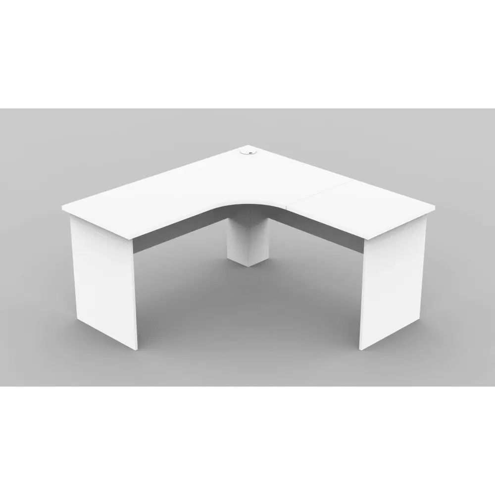 Collins Manager L-Shape Corner Workstation Computer Office Desk 150cm - White