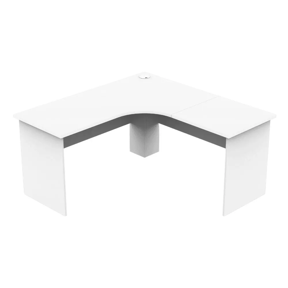 Collins Manager L-Shape Corner Workstation Computer Office Desk 150cm - White