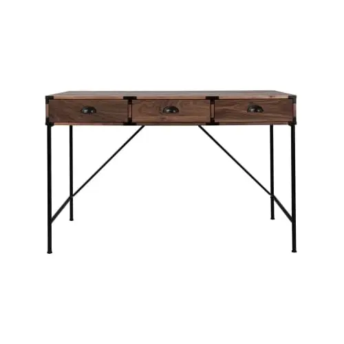 Maestro Furniture Brunei Computer Writing Office Desk Table - 120cm - Brown & Aged Black