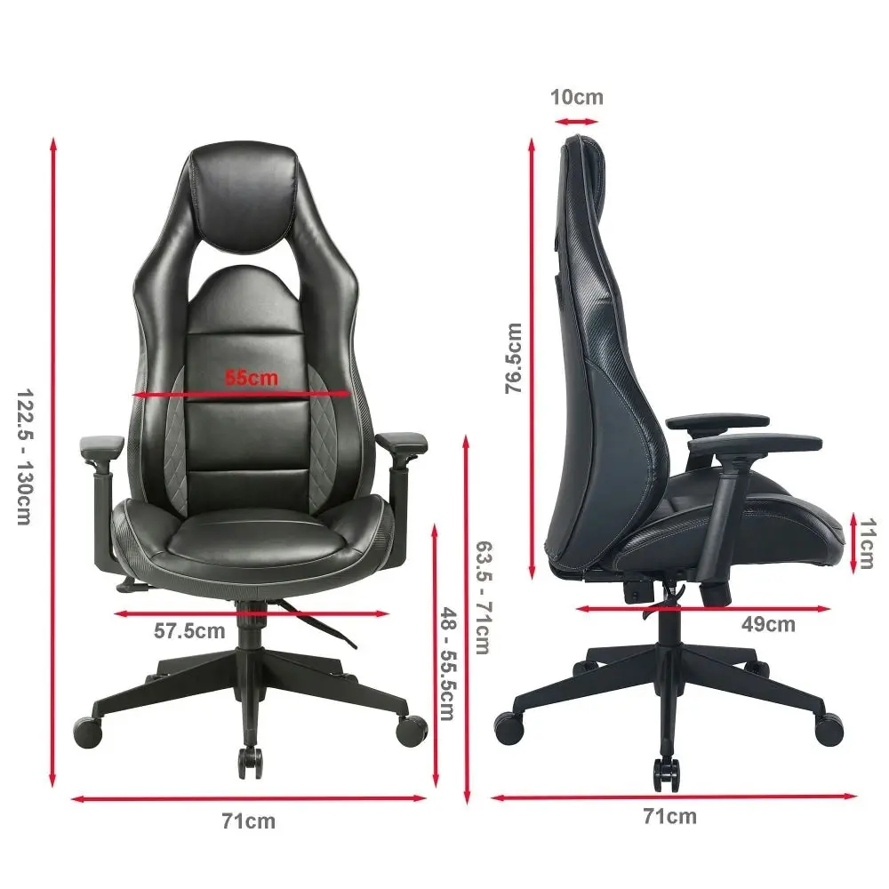 Maestro Furniture Beckson High Back Bonded Leather Executive Manager Office Computer Working Chair - Black