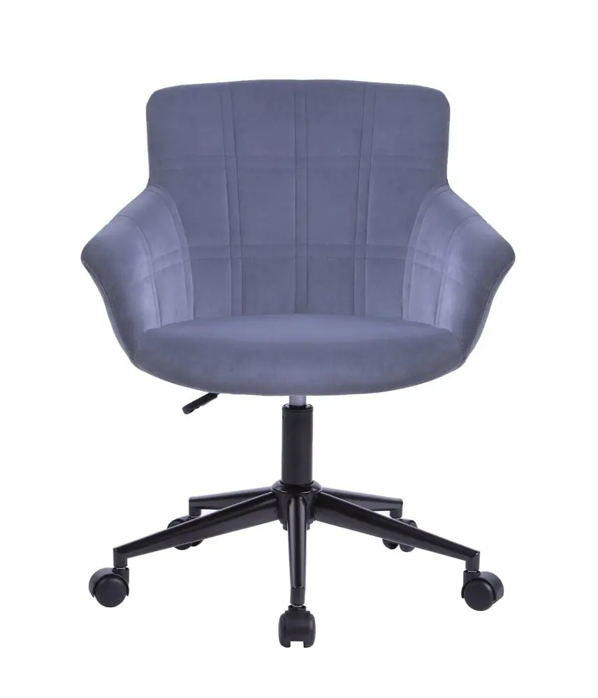 Lunan Premium Velvet Fabric Executive Office Work Task Desk Computer Chair - Grey