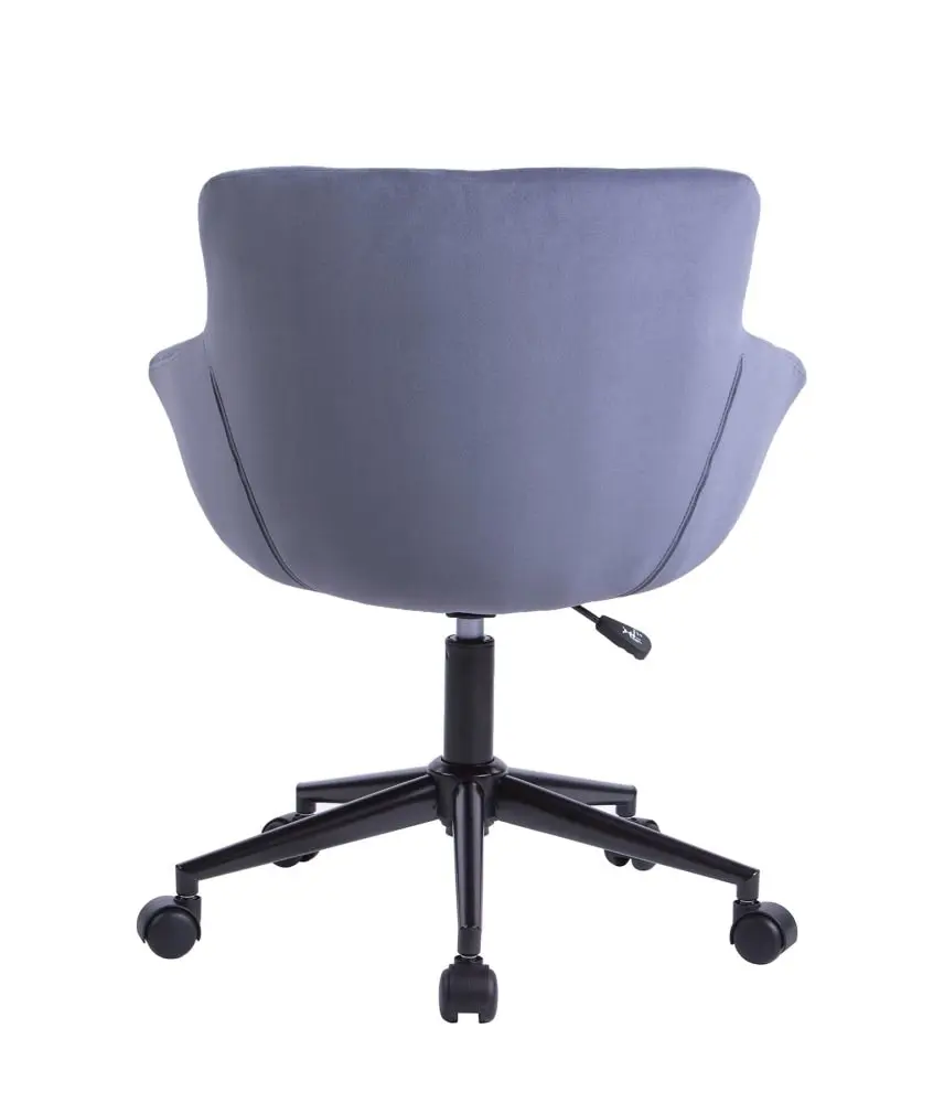 Lunan Premium Velvet Fabric Executive Office Work Task Desk Computer Chair - Grey