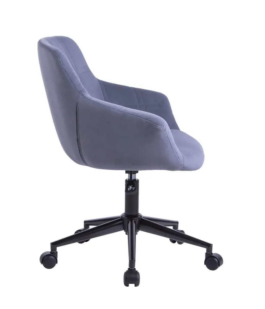 Lunan Premium Velvet Fabric Executive Office Work Task Desk Computer Chair - Grey