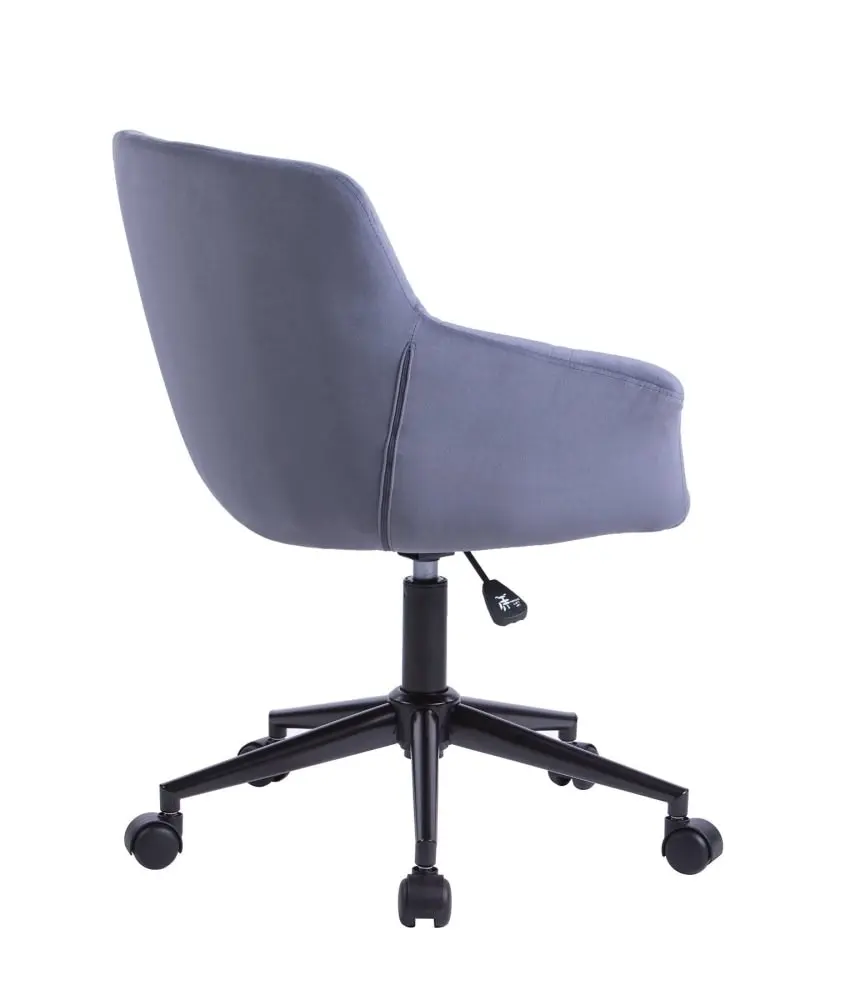 Lunan Premium Velvet Fabric Executive Office Work Task Desk Computer Chair - Grey