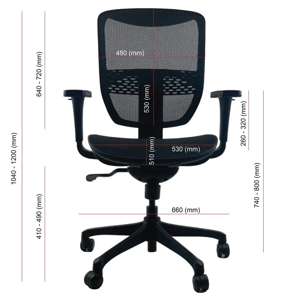 UNIX SKYE Mesh Executive Manager Office Boardroom Chair - Black