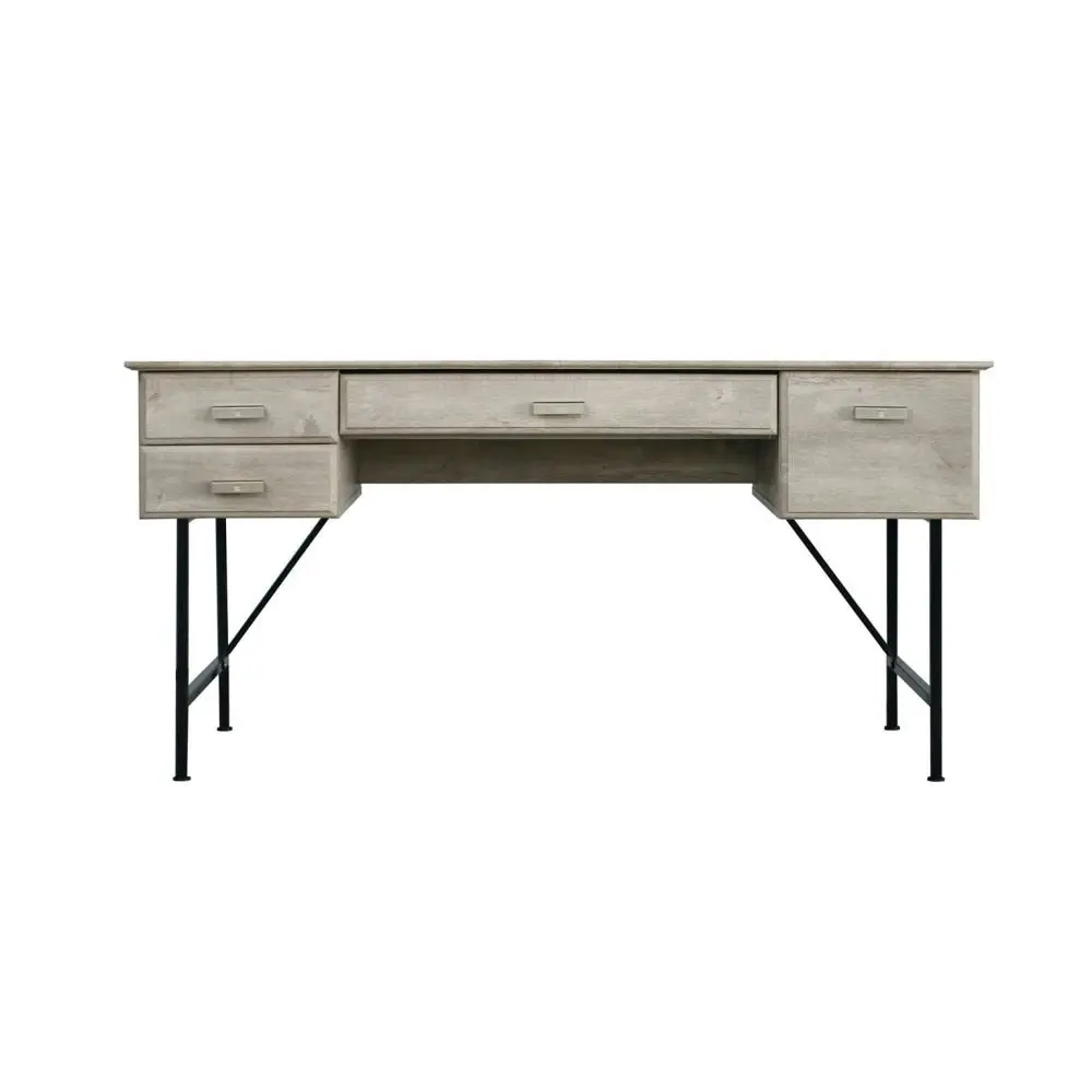 Maestro Furniture Elle 4-Drawers Office Study Writing Computer Desk 150cm - Washed Grey