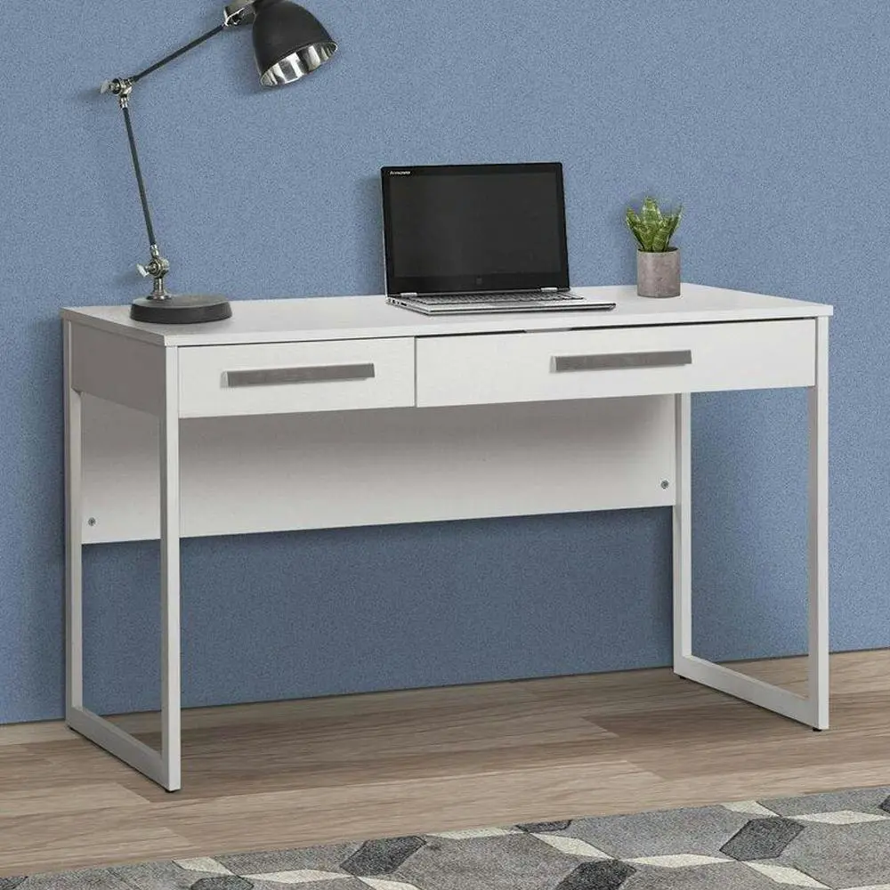 Maestro Furniture Ashley Computer Study Writing Home Office Desk W/ 2-Drawers - White