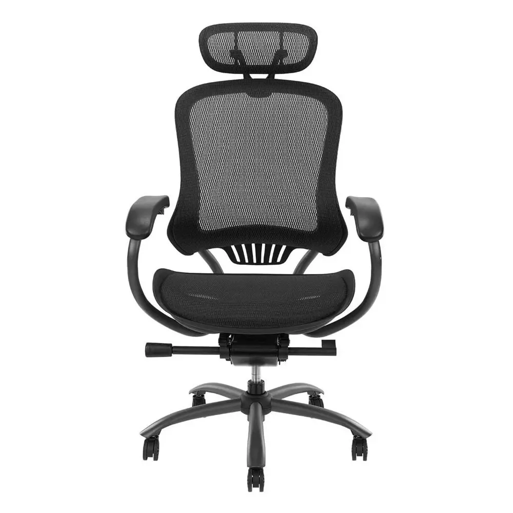 Maestro Furniture Lopez Adjustable Mesh Ergonomic Office Executive Computer Chair W/ Headrest - Black