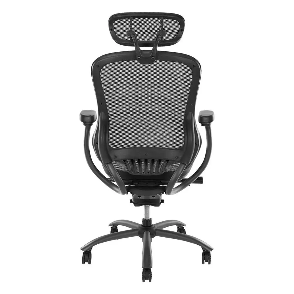 Maestro Furniture Lopez Adjustable Mesh Ergonomic Office Executive Computer Chair W/ Headrest - Black