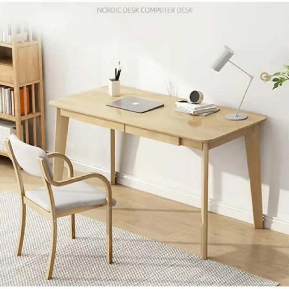 Design Square Modern Scandinavian Writing Study Home Office Computer Desk 120cm