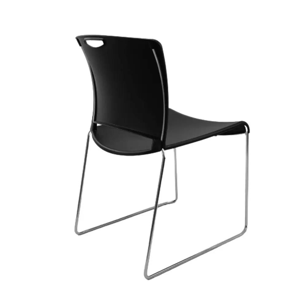 UNIX STARLIGHT Jet Black AFRDI Stacking Visitor School Cafe Chair