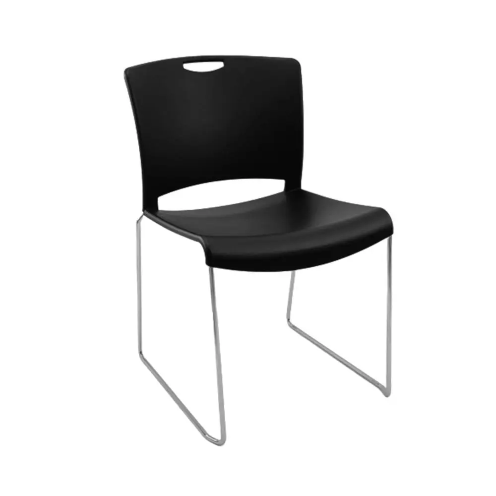 UNIX STARLIGHT Jet Black AFRDI Stacking Visitor School Cafe Chair