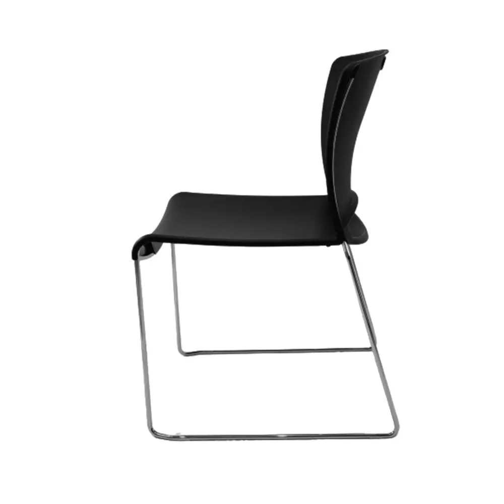 UNIX STARLIGHT Jet Black AFRDI Stacking Visitor School Cafe Chair