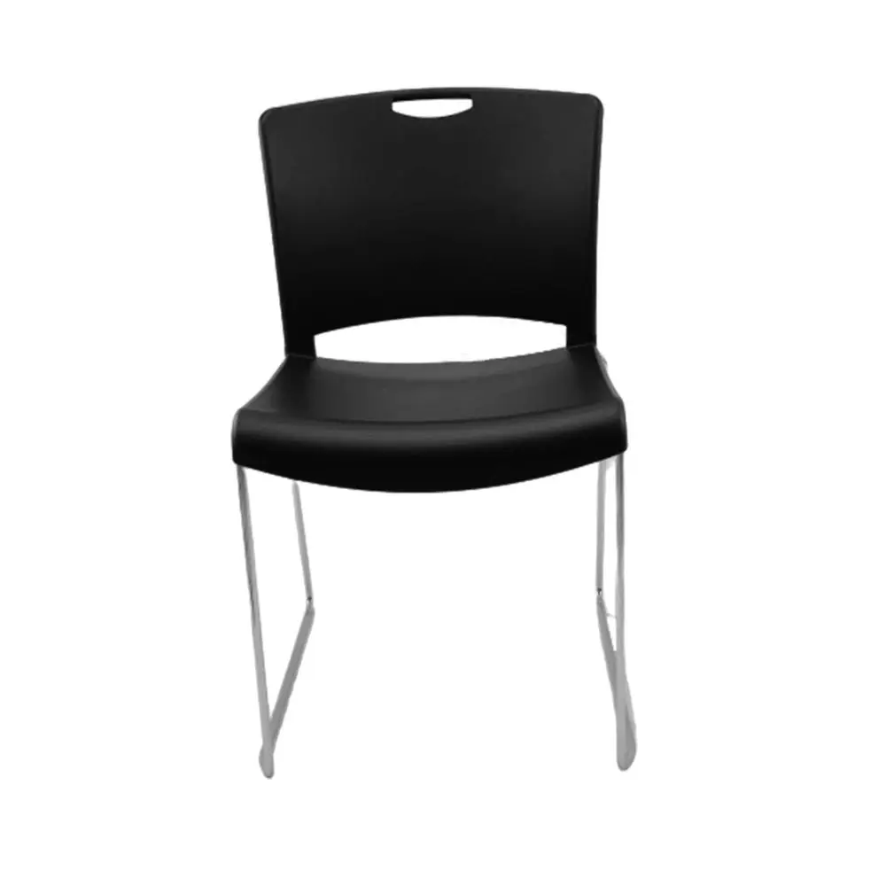 UNIX STARLIGHT Jet Black AFRDI Stacking Visitor School Cafe Chair