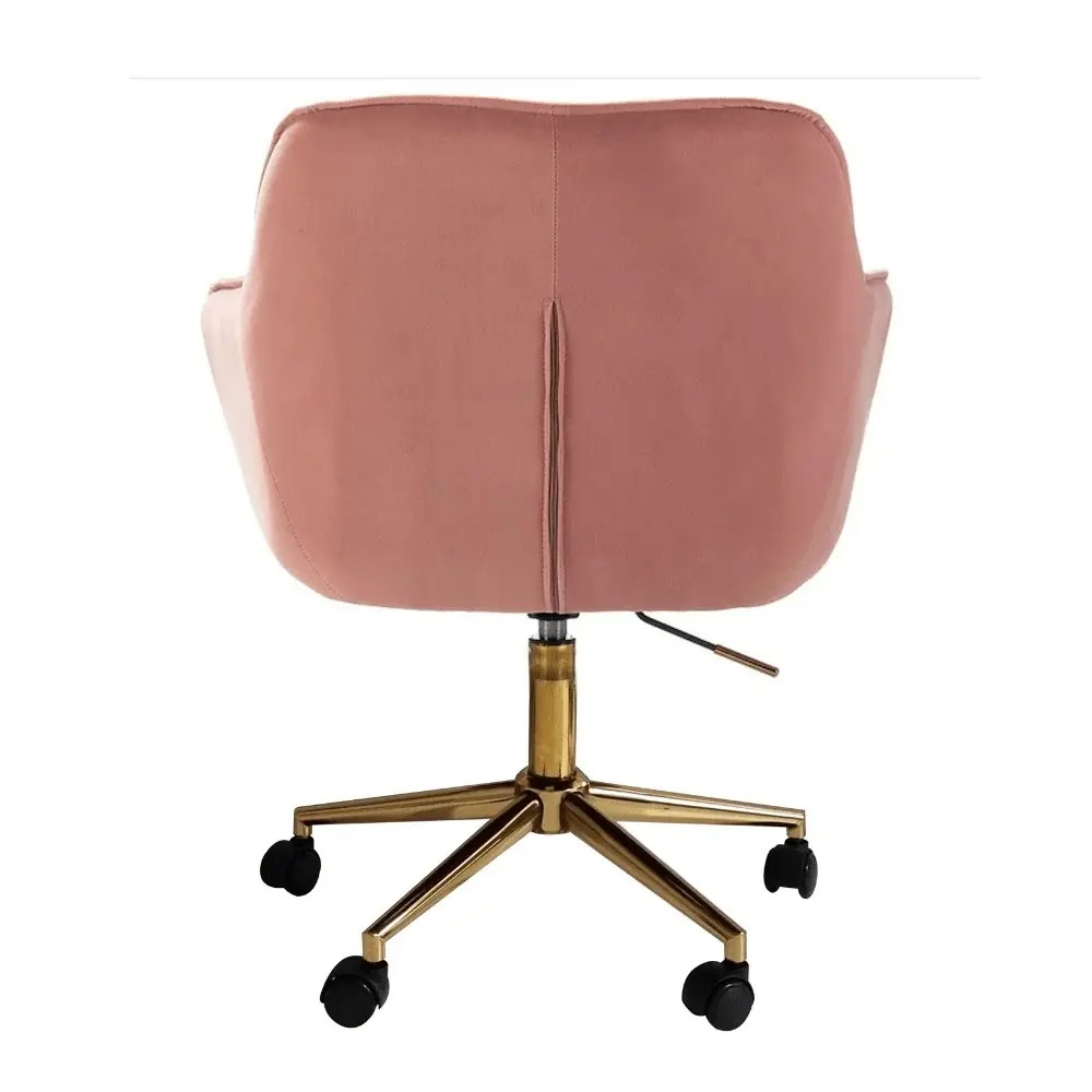 HomeStar Chifley Velvet Fabric Modern Office Computer Task Desk Chair - Pink