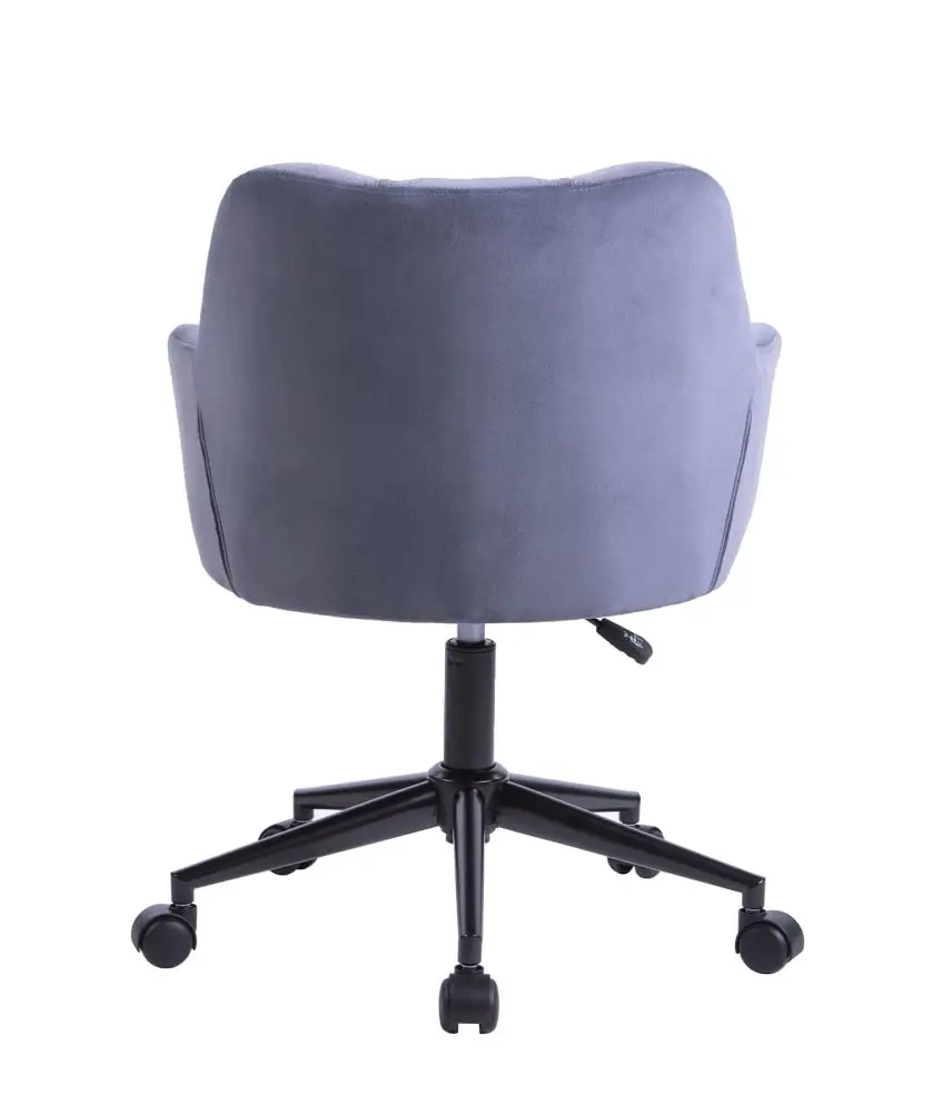 Kudos Premium Velvet Fabric Executive Office Work Task Desk Computer Chair - Grey