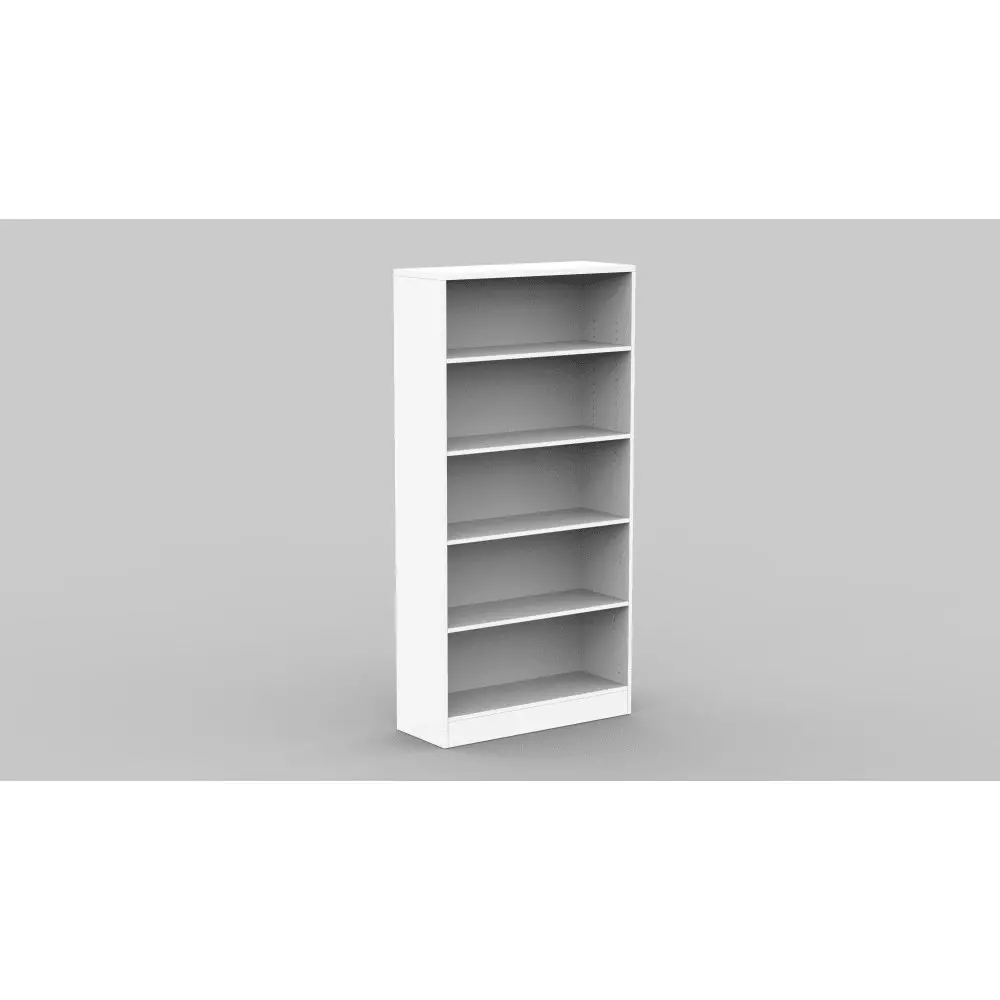 Collins 5-Tier High Bookcase Display Cabinet W/ Adjustable Shelf - White