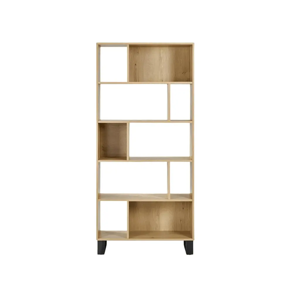 Design Square 5-Tier Bookcase Display Shelf Cabinet - Natural