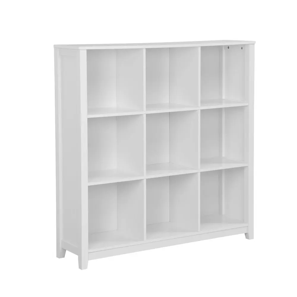 Design Square Oliver Modern 3-Tier 9-Cube Bookcase Display Cabinet - White