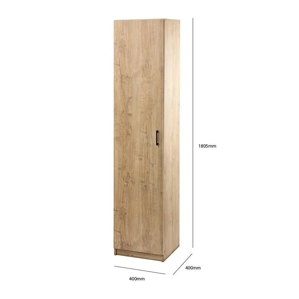 Lovisa Scandinavian Single Door Multipurpose Cupboard Storage Cabinet - Oak