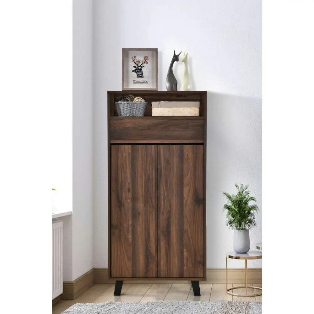 Brad Shoe Rack Cabinet Storage Cabinet - Columbia Brown